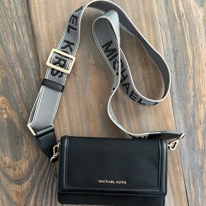 Michael Kors Black Crossbody Bag wallet great for travel